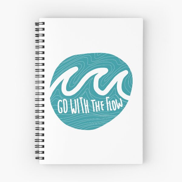 Item preview, Go with the flow surfing minimalist quote  designed and sold by Tropical Blood.