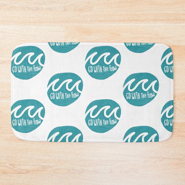 Item preview, Go with the flow surfing minimalist quote  designed and sold by Tropical Blood.