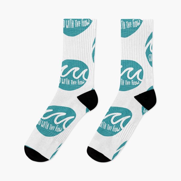 Item preview, Go with the flow surfing minimalist quote  designed and sold by Tropical Blood.