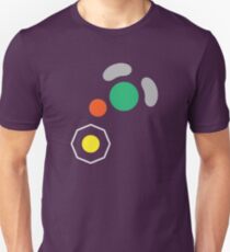 Gamecube-Controller-Schaltflächensymbol Slim Fit T-Shirt