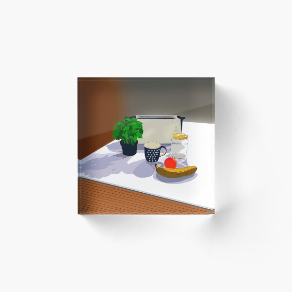Basil in the kitchen Acrylic Block