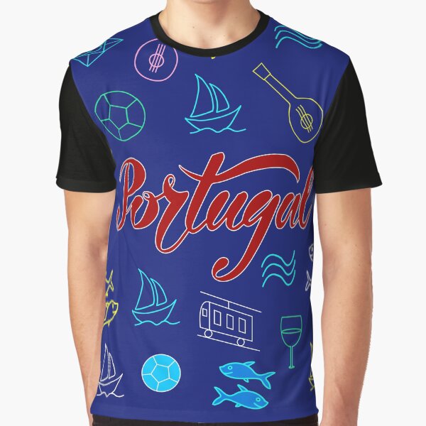Portugal Doodle Pattern Graphic T-Shirt