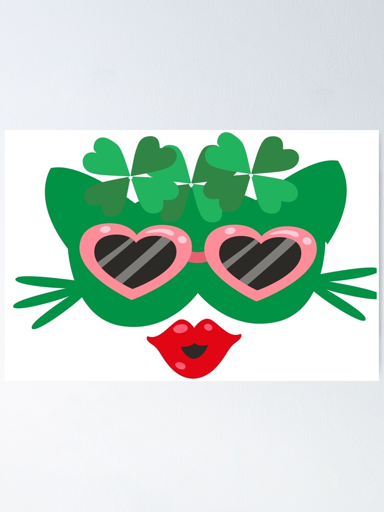 Download Girl St Patricks Svg St Patricks Monogram Svg Kids St Patricks Day Shirt Svg Lucky Svg Cute Kitty Face Svg Cut File For Cricut Png Dxf Poster By Nouiz Redbubble