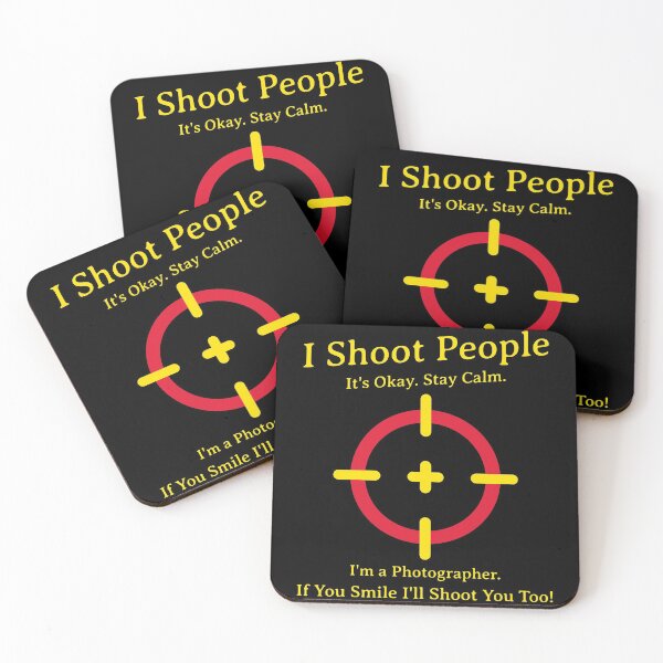 Item preview, I Shoot People It's Okay Stay Calm I'm A Photographer White Text designed and sold by TWMBDesigns.