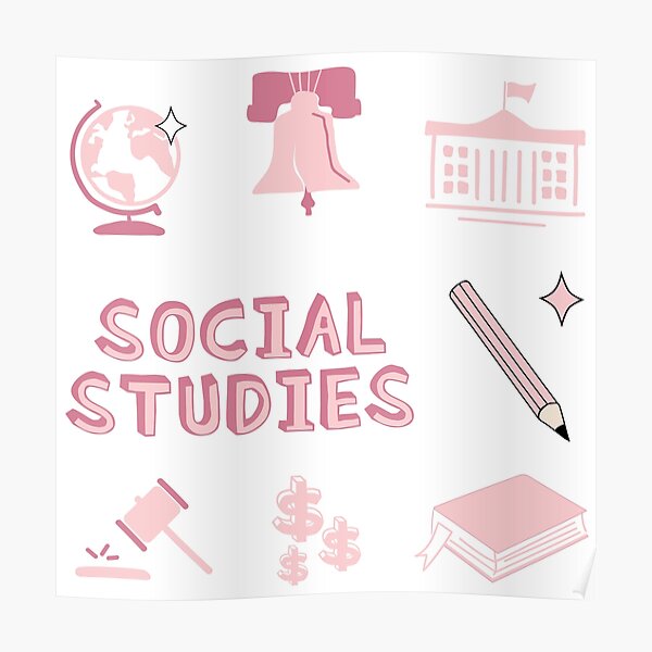 "Pink Social Studies Subject Pack" Poster for Sale by The-Goods | Redbubble