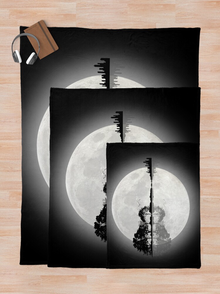 Alternate view of Moonlight Nature Guitar Throw Blanket