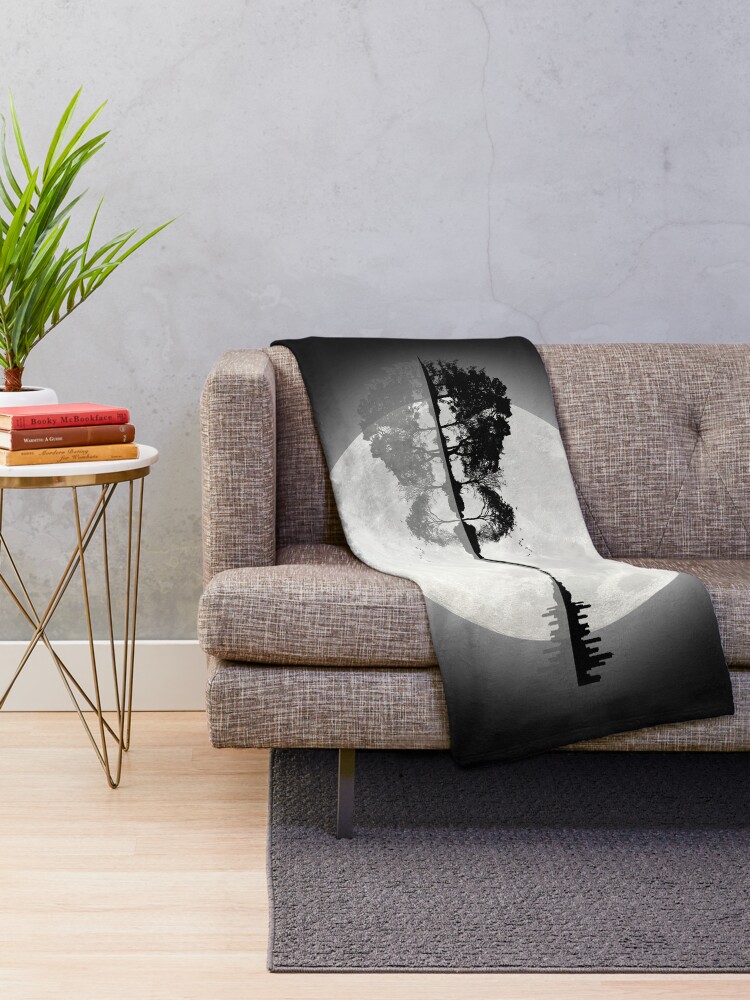 Alternate view of Moonlight Nature Guitar Throw Blanket