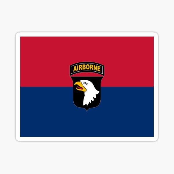 101st Airborne Division Flag Military Veteran Sticker By Argosdesigns