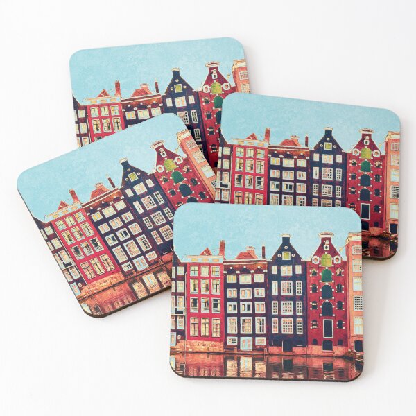 Item preview, Amsterdam Netherland colorful canal houses designed and sold by Corgi-Gang.