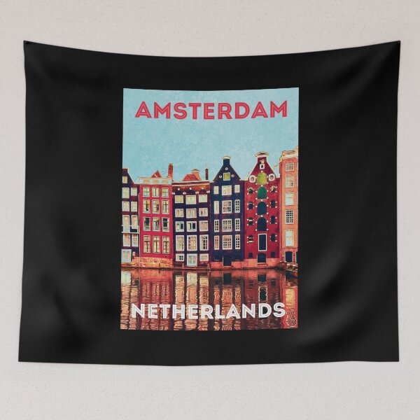 Item preview, Amsterdam Netherland colorful canal houses designed and sold by Corgi-Gang.