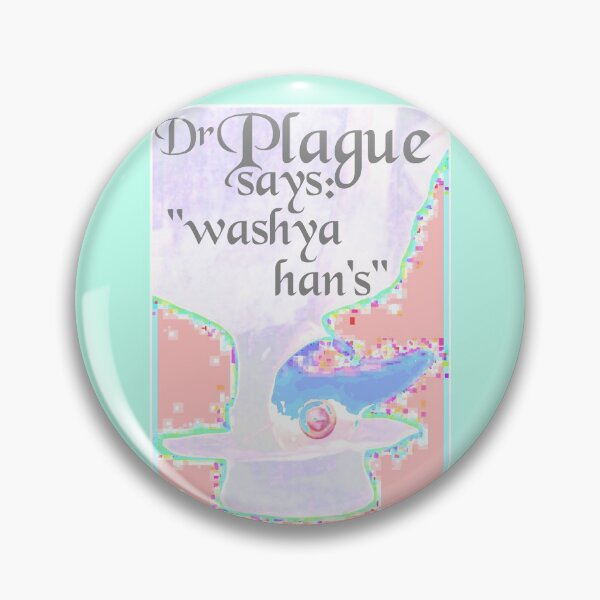 Item preview, Dr Plague says washya hans pastel health awareness pixel art inspired 80s style designed and sold by Fashionmonger.