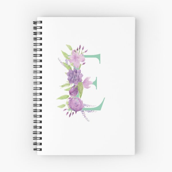 Item preview, Purple Watercolour Floral, Letter E designed and sold by Sarah Beamis.