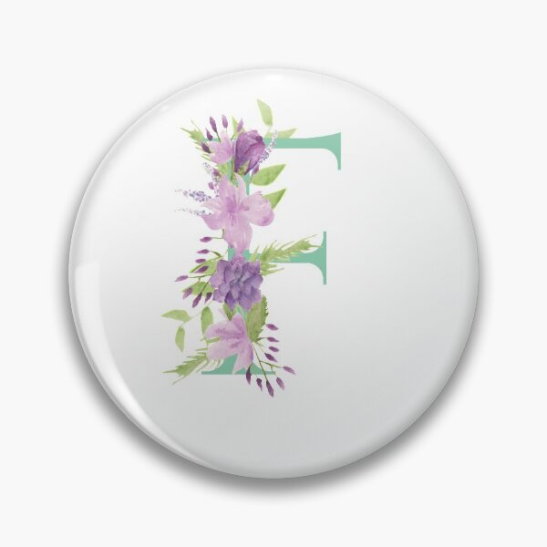 Item preview, Purple Watercolour Floral, Letter F designed and sold by Sarah Beamis.