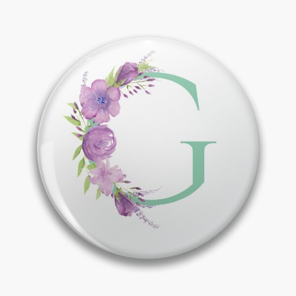 Item preview,  Purple Watercolour Floral, Letter G designed and sold by Sarah Beamis.