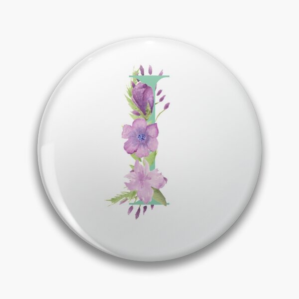 Item preview, Purple Watercolour Floral, Letter I designed and sold by Sarah Beamis.