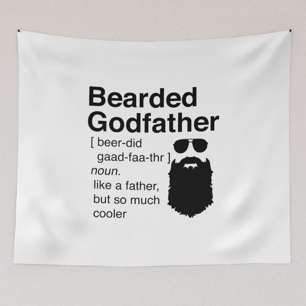 Item preview, Mens Bearded Godfather Like A Father But So Much Cooler Gift design designed and sold by nikkidawn74.