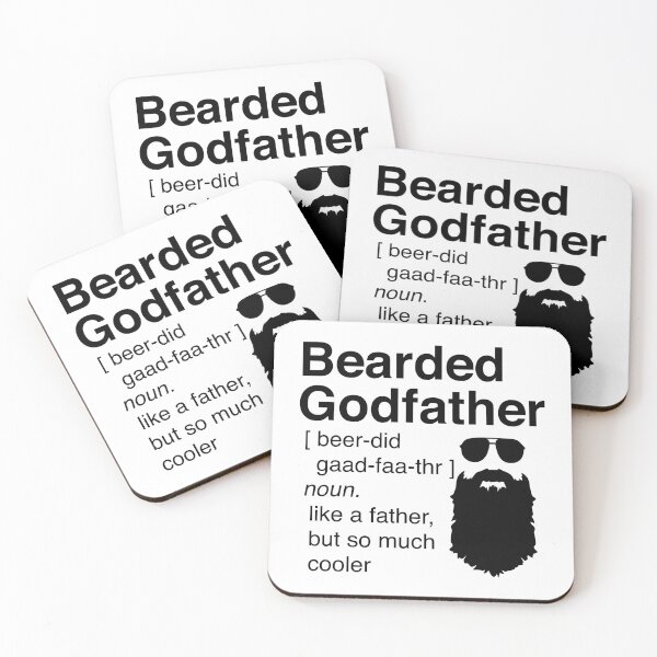 Item preview, Mens Bearded Godfather Like A Father But So Much Cooler Gift design designed and sold by nikkidawn74.
