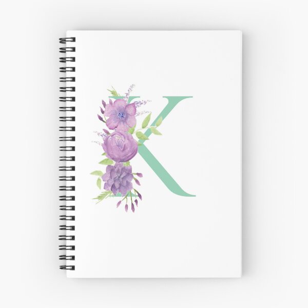 Item preview, Purple Watercolour Floral, Letter K designed and sold by Sarah Beamis.