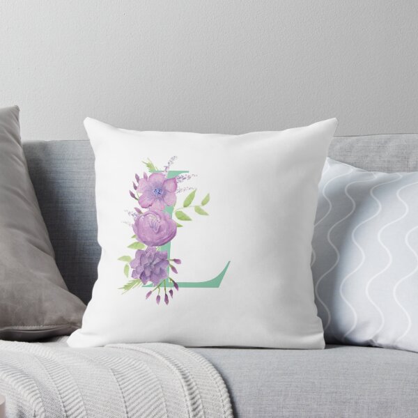 Item preview,  Purple Watercolour Floral, Letter L designed and sold by Sarah Beamis.