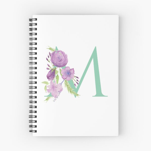 Item preview, Purple Watercolour Floral, Letter M designed and sold by Sarah Beamis.