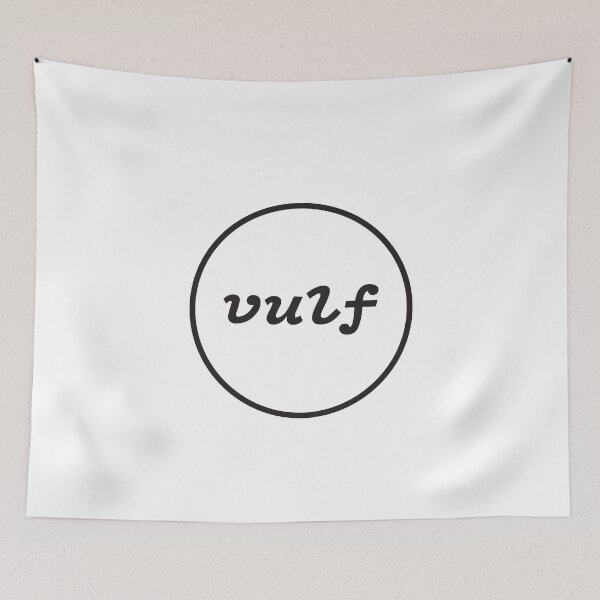 Item preview, Inscription Vulf in Black Circle Black print designed and sold by MrSimpler.