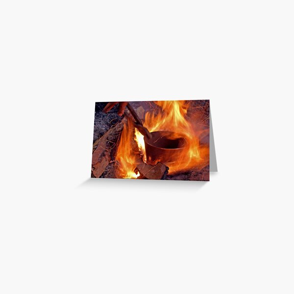 Copper in Fire Greeting Card