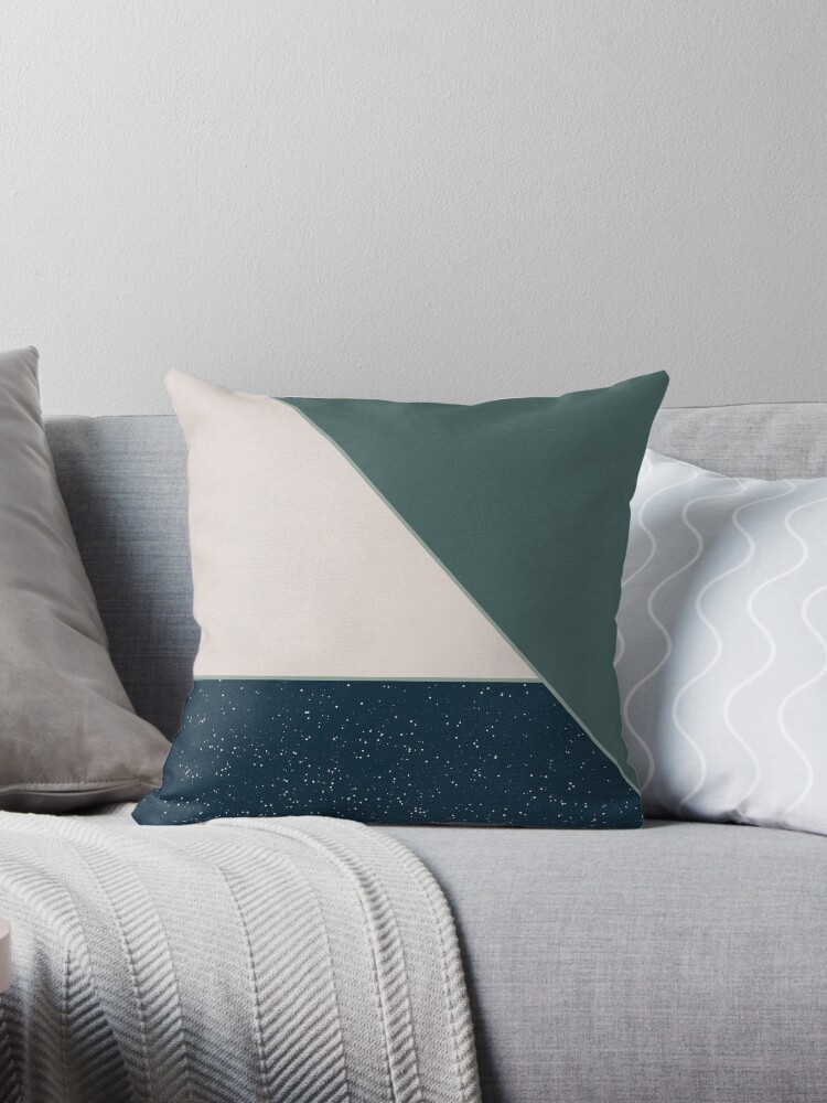 Navy and 2024 blush throw pillows