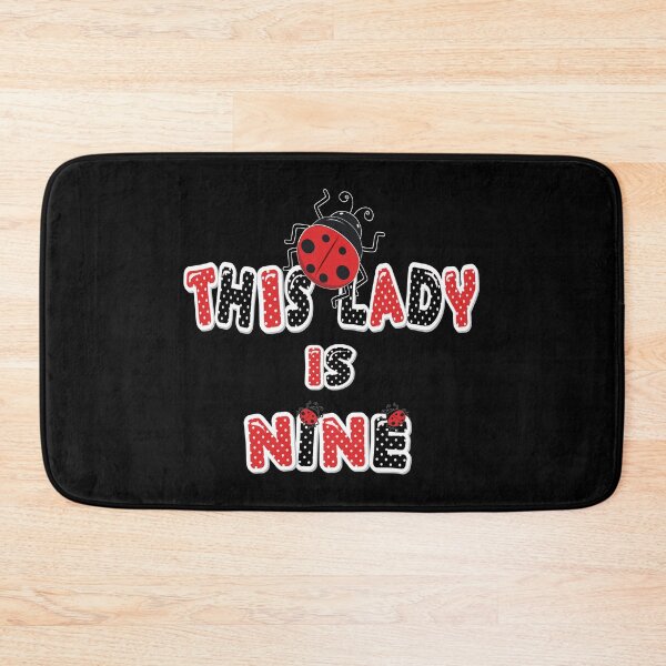 Item preview, This Lady Is Nine Years Old Girl 9th Birthday Ladybug Party product designed and sold by Grabitees.