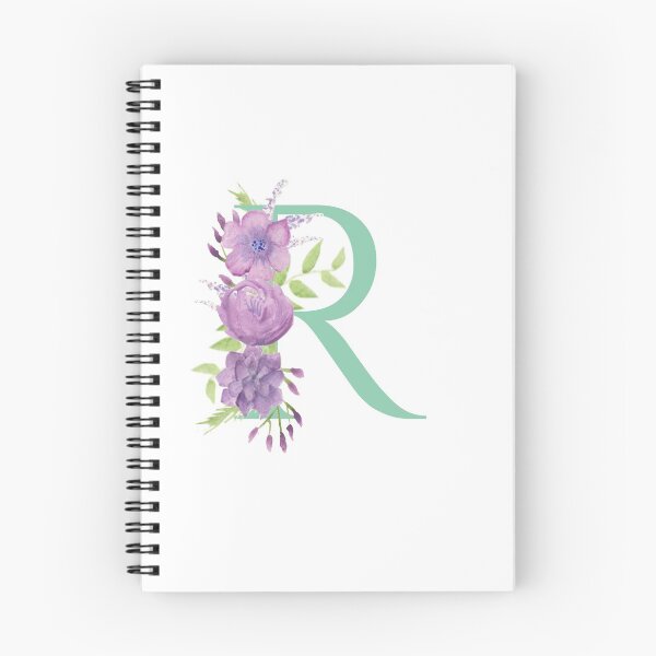 Item preview, Purple Watercolour Floral, Letter R designed and sold by Sarah Beamis.
