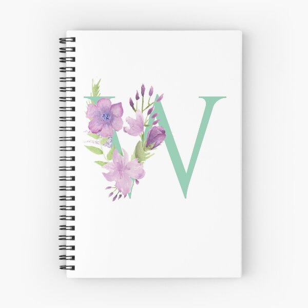 Item preview, Purple Watercolour Floral, Letter W designed and sold by Sarah Beamis.