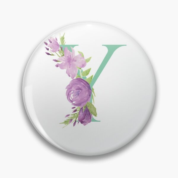 Item preview, Purple Watercolour Floral, Letter Y designed and sold by Sarah Beamis.