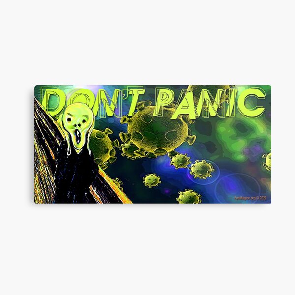 Don't Panic Metal Print