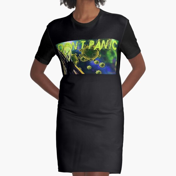 Don't Panic Graphic T-Shirt Dress