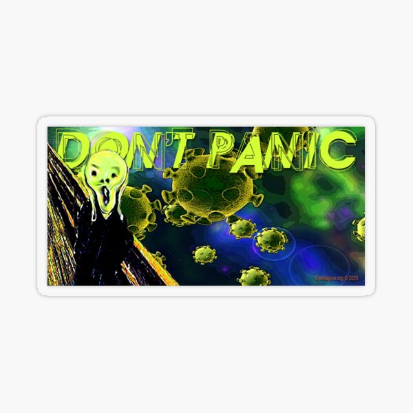 Don't Panic Transparent Sticker