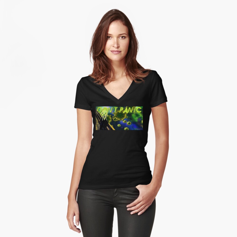 Item preview, Fitted V-Neck T-Shirt designed and sold by EyeMagined.