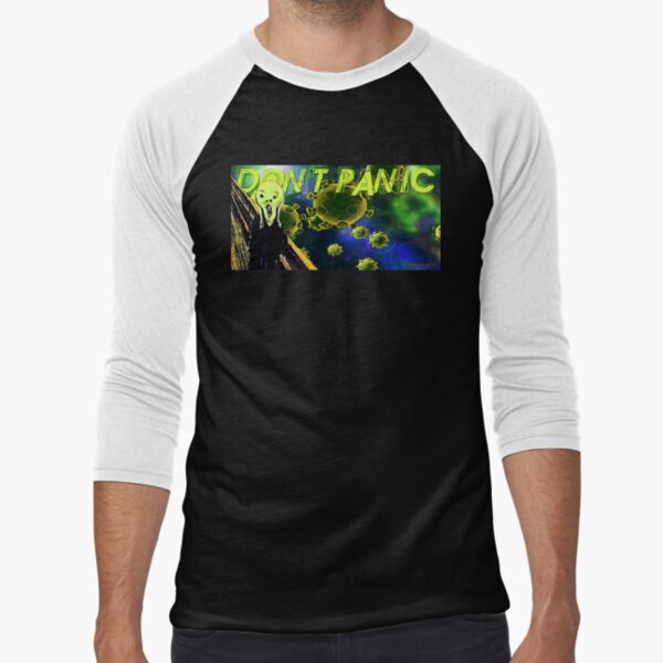 Don't Panic Baseball ¾ Sleeve T-Shirt