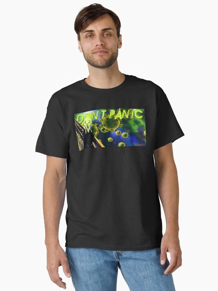 Thumbnail 1 of 7, Classic T-Shirt, Don't Panic designed and sold by EyeMagined.