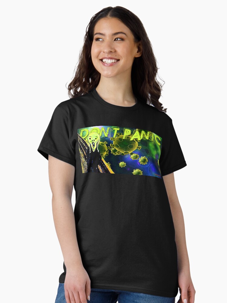 Thumbnail 2 of 7, Classic T-Shirt, Don't Panic designed and sold by EyeMagined.