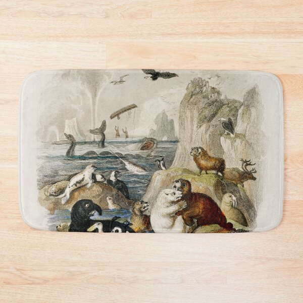 Item preview, Sea mammals vintage poster art designed and sold by Vintage Designs +.