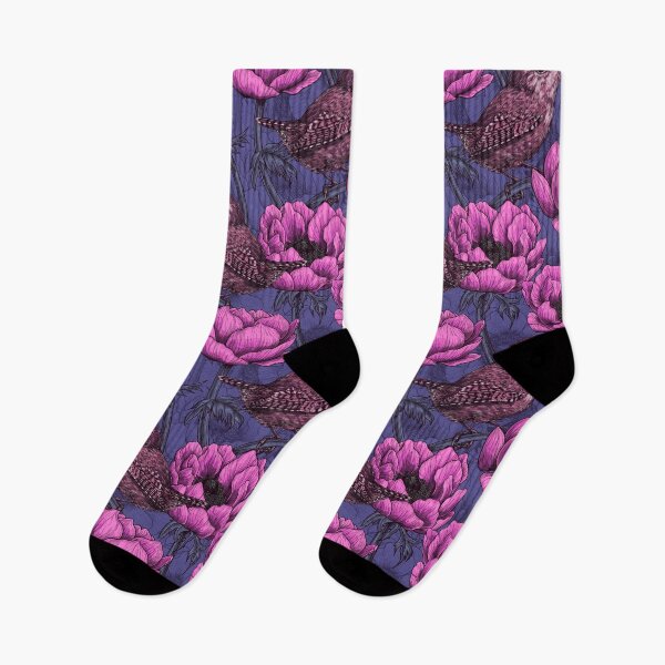 Item preview, Wrens in the anemone garden designed and sold by Katerina Mitkova Kirilova.