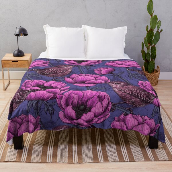 Item preview, Wrens in the anemone garden designed and sold by Katerina Mitkova Kirilova.