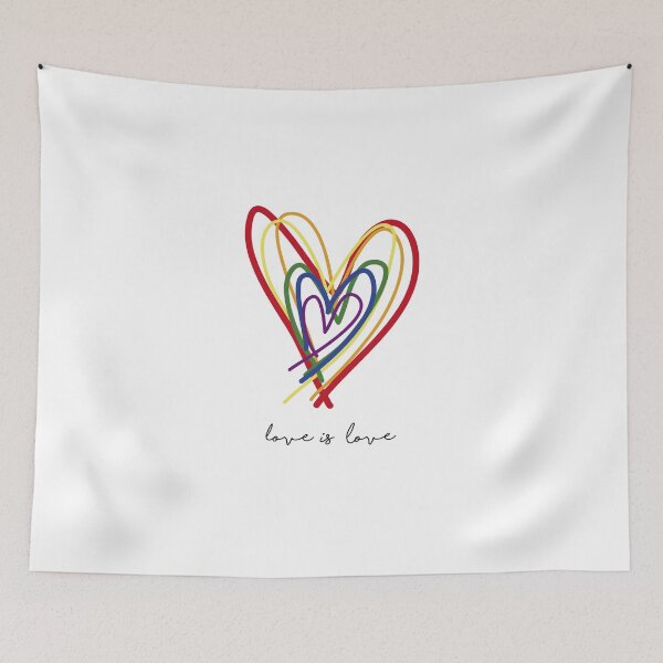 Item preview, Love is Love - Heart - Gay Power - Revolution designed and sold by Tropical Blood.