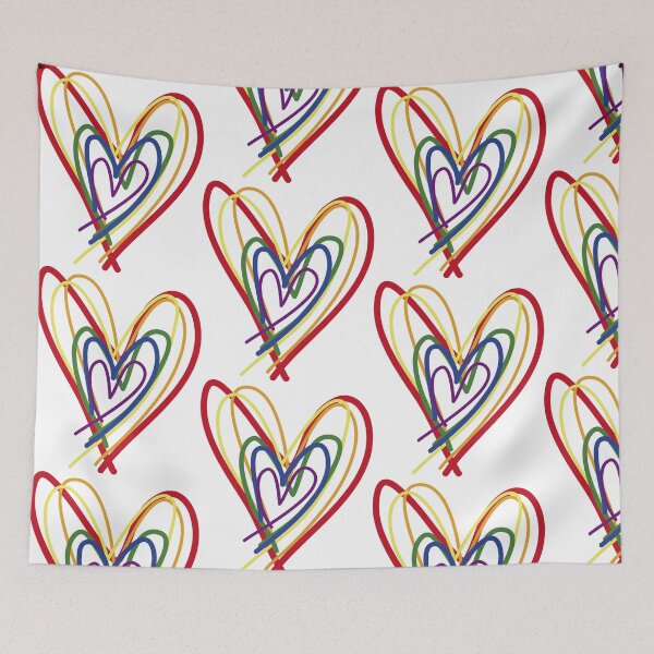 Item preview, Heart  gay power - lesbian - minimalist - colors  designed and sold by Tropical Blood.