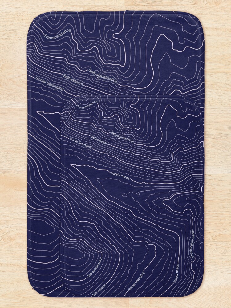 Alternate view of Psychology things - Maslow's HIERARCHY of NEEDS Bath Mat