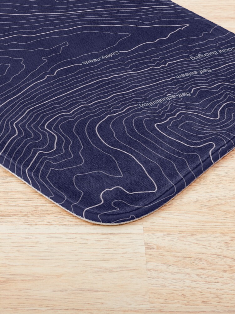 Alternate view of Psychology things - Maslow's HIERARCHY of NEEDS Bath Mat