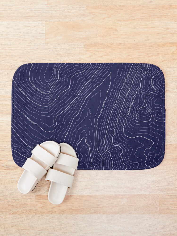 Alternate view of Psychology things - Maslow's HIERARCHY of NEEDS Bath Mat