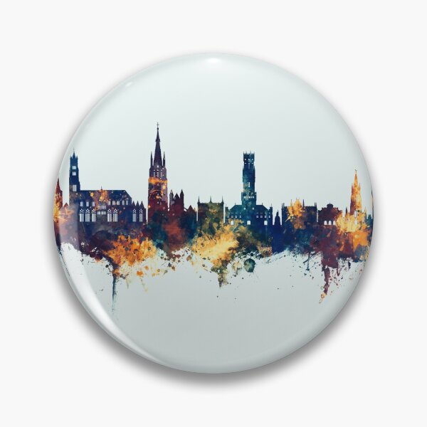Item preview, Bruges Belgium Skyline designed and sold by ArtPrints.
