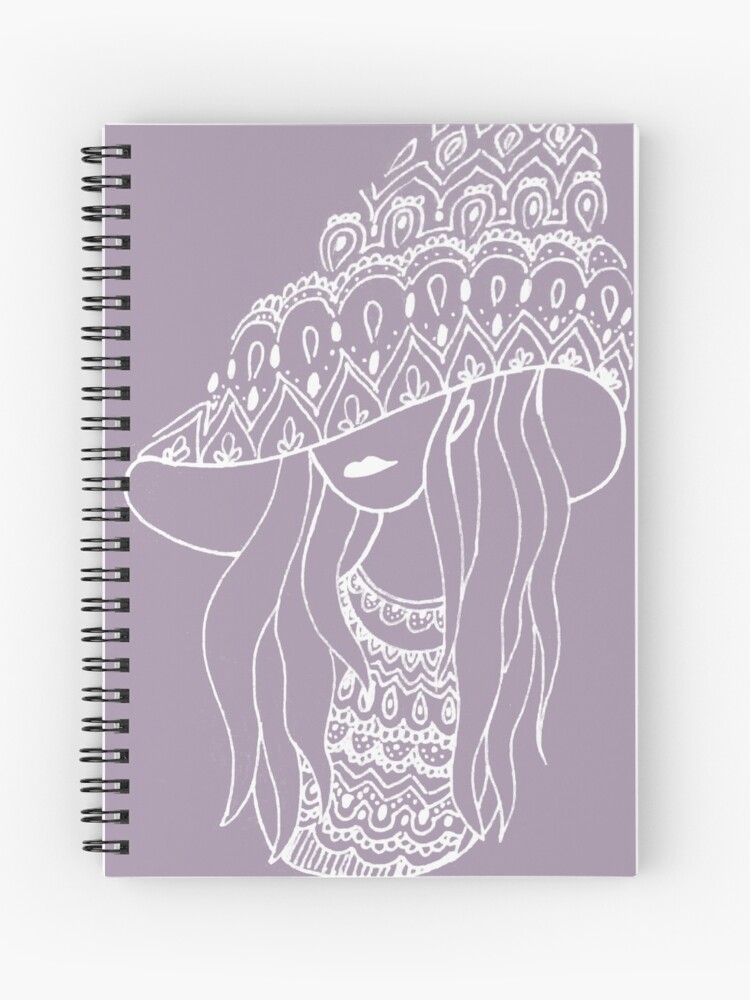 Cuaderno De Espiral Linea De Sombreros Decorativos Para Nina De Miraarts Redbubble