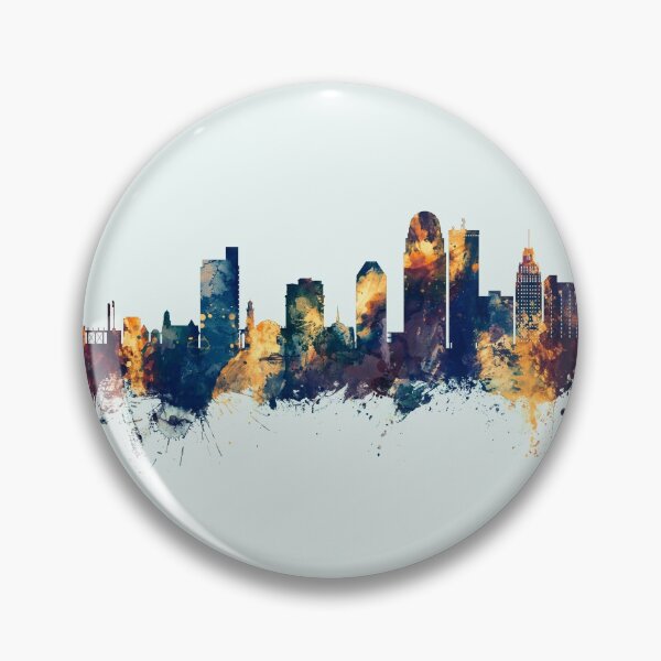 Winston-Salem North Carolina Skyline Pin