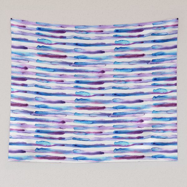 Item preview, Watercolor Stripes Purple and Blue designed and sold by Olooriel.